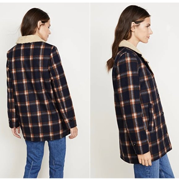 Rolla's Check Sherpa Coat - Picture 2 of 13